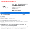 thumbnail image 2 of Water Pump - Compatible with 1995 - 2002 Mazda Millenia 2.5L V6 1996 1997 1998 1999 2000 2001, 2 of 2