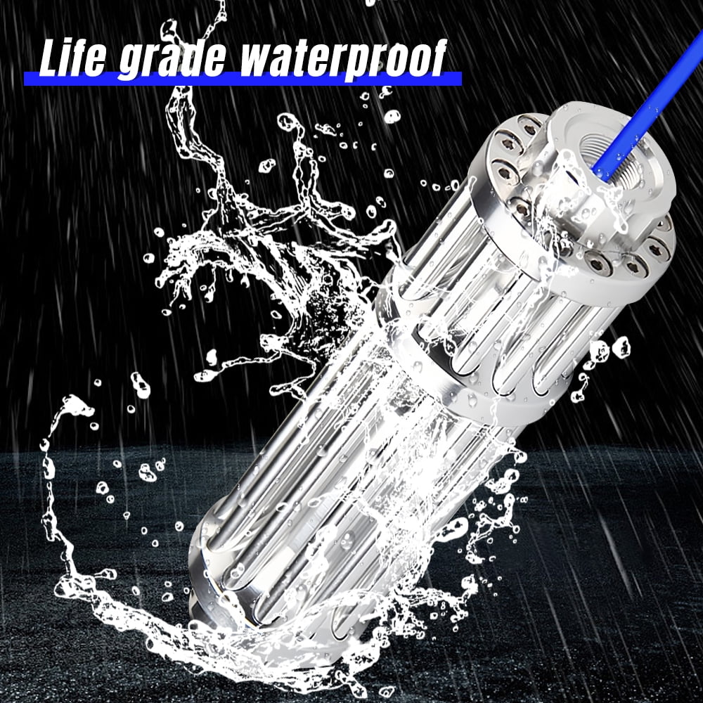 Kepeak Blue Laser Pointer with Adjustable Focus, Continuous Beam, Compact Aluminum Body