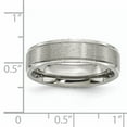 thumbnail image 6 of Titanium Ridged Edge 6mm Brushed and Polished Band, 6 of 12