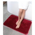 thumbnail image 1 of Alfombra de baño Alfombra de piso Dormitorio Inodoro Baño Absorbente Alfombrilla antideslizante para pies Vino rojo 40 * 60 cm XianweiShao 8390614575837, 1 of 1