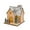 C, variant on Christmas Decoration: Luminous Wooden House, LED Wooden Christmas House, Christmas Desktop Decoration for Home
