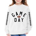 thumbnail image 6 of KAUOD Girls Letter Print Sweatshirt Football Graphic Crewneck Pullover Long Sleeve Sweaters Kids Casual Fashion Top School Hoodies, 6 of 6