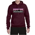 thumbnail image 2 of Wild Bobby Cheerleader Silhouette Girl Sports Unisex Graphic Hoodie Sweatshirt, Maroon, XX-Large, 2 of 5