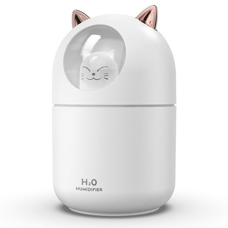 

Portable Small Humidifier 300Ml Mini Mist Humidifier with Night Light USB Personal Humidifier Auto Shut-Off C