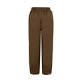 thumbnail image 4 of Kcodviy Pantalon pour Femmes Décontracté d'Été Robe Shorts pour Femmes Tenue de Bureau Décontractée Taille Haute Élastique Lin Leggings d'Automne pour Femmes Grande Taille Pantalon Jambe Droite Grand Pantalon Sarouel Robe Jambe Pantalon Court, 4 of 8