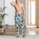 thumbnail image 2 of Fotbe Multicolored Butterflies Pantalones de Pijama para Hombre, Pantalones de Dormir, Pantalones de Casa con Cintura Ajustable y Bolsillos-Large, 2 of 6