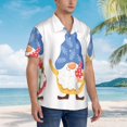 thumbnail image 3 of Disketp Autumn Funny Gnomes Hawaiian Shirts for Men,Mens Casual Short Sleeve Button Down Shirts Beach Shirt,XX-Large, 3 of 7