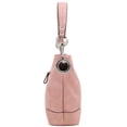 thumbnail image 3 of Bolso de hombro Hobo ALYSSA rosa con herrajes Big Snap Hook, 3 of 7