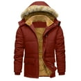 thumbnail image 3 of Xcmzpl Men's Winter Coat Warm Parka Jacket with Faux Fur Removable Hood Windproof Fleece Lined Warm Winter Jacket Outwear with Pockets, 3 of 9
