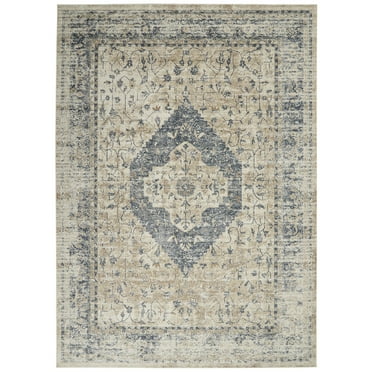 Nourison Home Malta MAI11 Beige/Blue Indoor Area Rug - 7'10 x 10'10