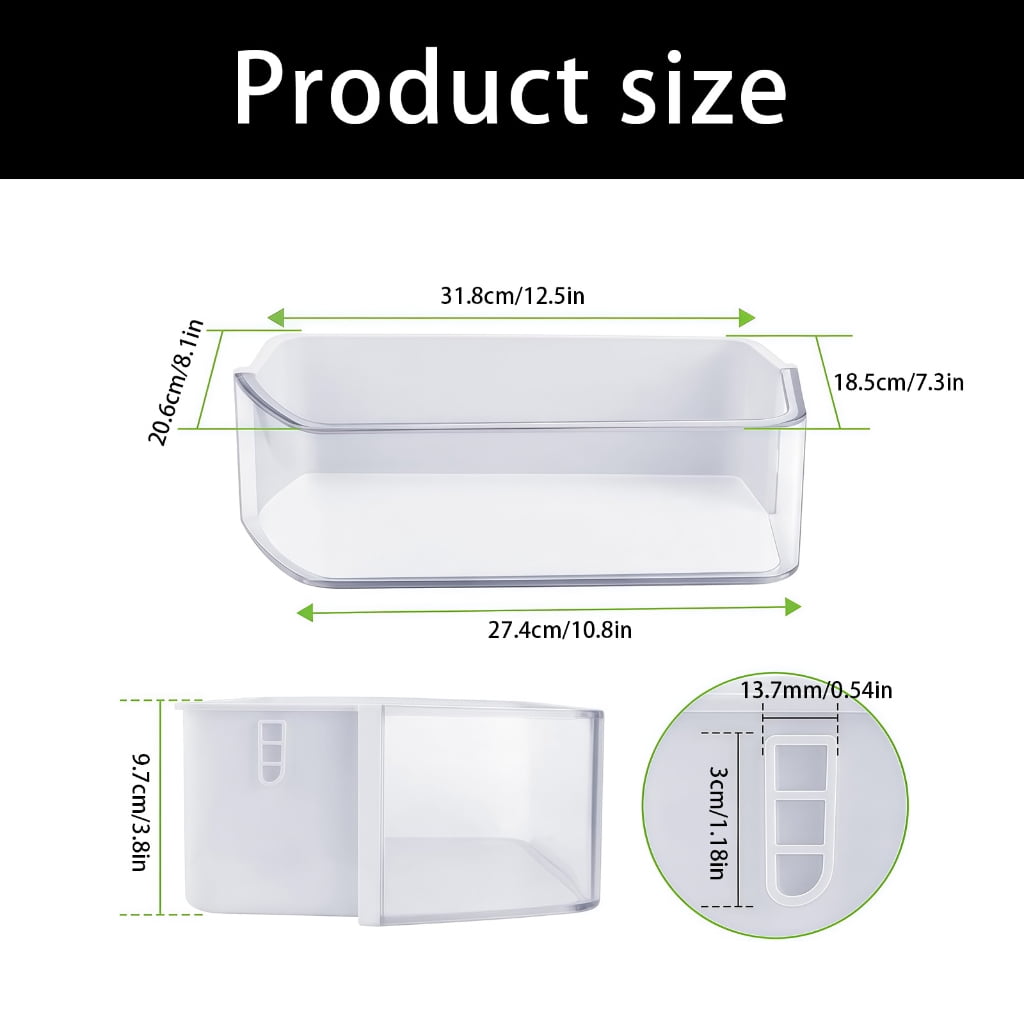 NEXAVKPR Replacement Left Side Fridge Door Shelf For Specific Models 13.8x7.5x3.6 Inches