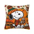 thumbnail image 3 of Funda de almohada decorativa con personajes de cómic de Peanuts, Merchandising para el hogar, Funda de almohada divertida de Snoopy y Charlie Brown, Funda de almohada con cremallera, Varios tamaños, 3 of 5
