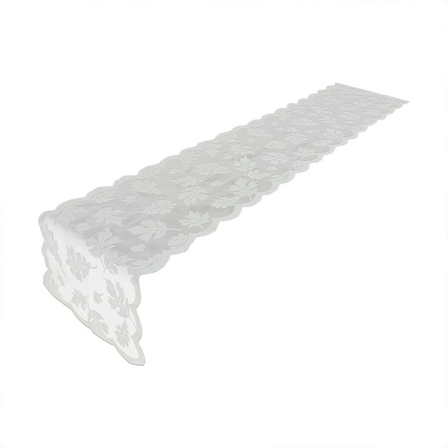 TIELUTT Pearl White Maple Leaf Lace Tablecloth for Buffet Table Parties Rectangle Fitted Tablecloth with Elastic Fitted 6ft Tablecloth Tablecloth Sweeper Table Cloth Kitchen Table 70 X 70 Coffee Tabl