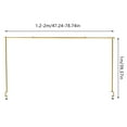 thumbnail image 2 of Gold Metal 3.28ft Tall Over the Table Rod Stand, Adjustable Gold Metal Table Arch Stand, Table Clamp Stand, 2 of 21