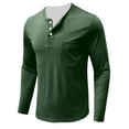 thumbnail image 5 of Fengactive Mens Fashion Shirts Long Sleeve V Neck Button T-Shirt with Pocket, 5 of 6