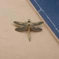 thumbnail image 3 of FRCOLOR Mini Dragonfly Statue Brass Dragonfly Sculpture Dragonfly Figurine Animal Shaped Decoration, 3 of 8
