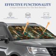 thumbnail image 3 of Kdxio Creekside Meditating Puppy Print 2-Piece Sun Shade Front Windshield - Foldable Car Front Window Sunshades for Most Sedans SUV Truck, 3 of 6