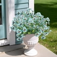 thumbnail image 5 of Artificial Pansy Flower Bush, Artificial Flowers for Outdoors, Fake Outdoor Flowers, Faux Viola Floral Stems, Eucalyptus Silk Flower Picks, Realistic Tricolor Pansy Blooms 1Pcs, 5 of 9