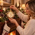 thumbnail image 5 of Cififendec Christmas Nativity Ball Ornament, Built in Warm Light Vivid 3D Nativity Scene Transparent Round Bauble for Xmas Tree Holiday Styling, 3.15", 5 of 8