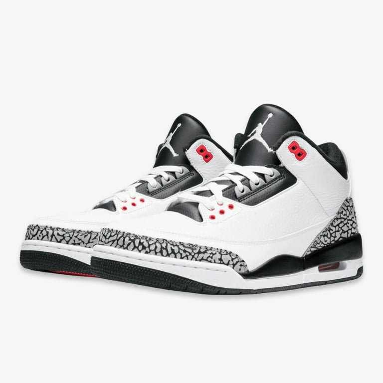 Nike Mens Air Jordan 3 Retro White/Black-Cement Grey-Infrared 23 136064-123