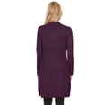 thumbnail image 3 of Women's Casual Long Sleeve Open Front Solid Cardigan with Side Pockets, 3 of 5