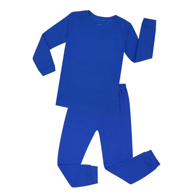 Elowel Ensemble Pyjama 2 Pièces Bleu Marine Garçon 100 % Coton 12 M -12 Ans