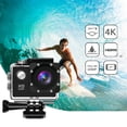 thumbnail image 2 of Actionkamera 4K 1080P 12MP EIS Sport Actionkamera PC Webbkamera 30m/98ft Undervattens DV Videokamera med Tillbehörssats, 2 of 5