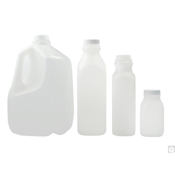 64 oz Natural HDPE Dairy Jug with 38-400 Neck Finish - Pack of 108
