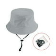 thumbnail image 2 of YHAJDS Cotton Bucket Hat Solid Color Adjustable Toddler Sun Cap Family Matching, 2 of 3