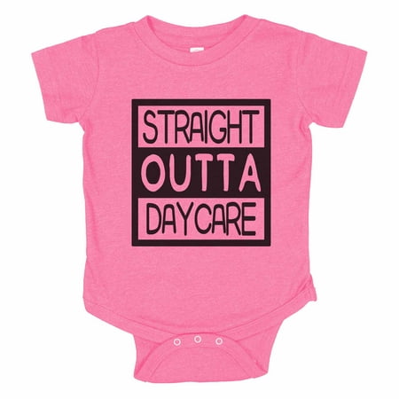 Kids Funny Baseball Onesie “Straight Outta Daycare