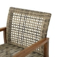 thumbnail image 7 of Savannah Outdoor Wood and Wicker Club Chairs, Set of 4, Natural Stained and Gray, 7 of 7