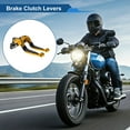 thumbnail image 2 of Short Long Brake Clutch Lever for Kawasaki ER-5 2004-2005 Adjustable Motorcycle Handlebar Brake Lever Aluminum Alloy Gold Tone Head Black Handle, 2 of 6