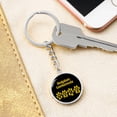thumbnail image 3 of Belgian Laekenois Mama Circle Keychain Stainless Steel or 18k Gold Dog Mom Pendant, 3 of 12