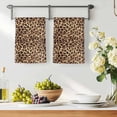 thumbnail image 3 of Leopard Printed Kitchen Towels Set of 3, Modern Animals Textured Brown Absorbent Dish Towels for Kitchen, Microfiber Hand Towel, Quick Drying Tea Towel for Cleaning Decorative Dishcloths, 3 of 7