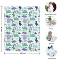 thumbnail image 4 of Blue Green Dinosaurs Geometric Pattern Blanket,Comfortable Soft Lamb Wool Throw Blanket,All Season,Warm Lightweight Blankets for Sofa Bed Couch Living Room Chair,30"x40", 4 of 4