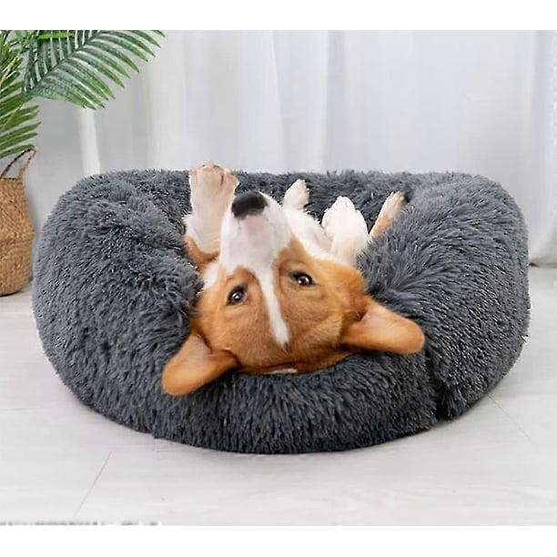 Cat Bed Small dog bed Pet Bed for Cats Round Plush beds Warm Kitten bed Nest with Anti-Slip Bottom Hand Dog Round Bed Cat Round Bed Pet Donut Bed kitt