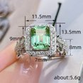 thumbnail image 6 of Vintage Lace Rectangular Ring With Copper Band And Green Zircon Inlay For Women Sizes 6 7 8 9 10 Jewelry Quadrilateral, 6 of 6