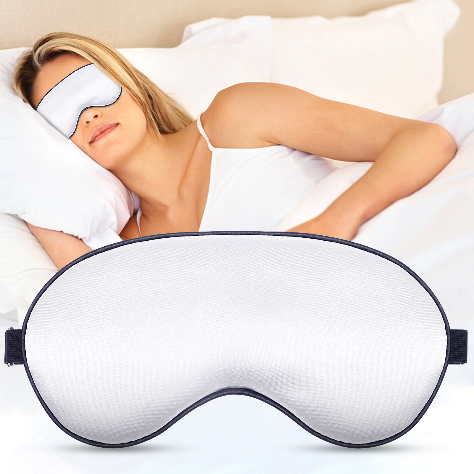 AOWOO Silk Sleep Eye Mask 4 Pack photo 6