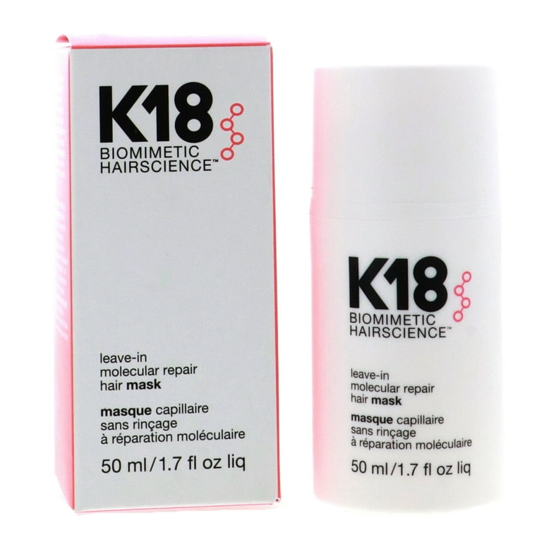 K18 Leave-In Molecular Repair Hair Mask, 15ml, Restores Elasticity