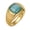 Blue, variant on Women Stainless Steel Signet Ring Classic Simple Thick Square Gemstone Wedding Bands Orange Size 9