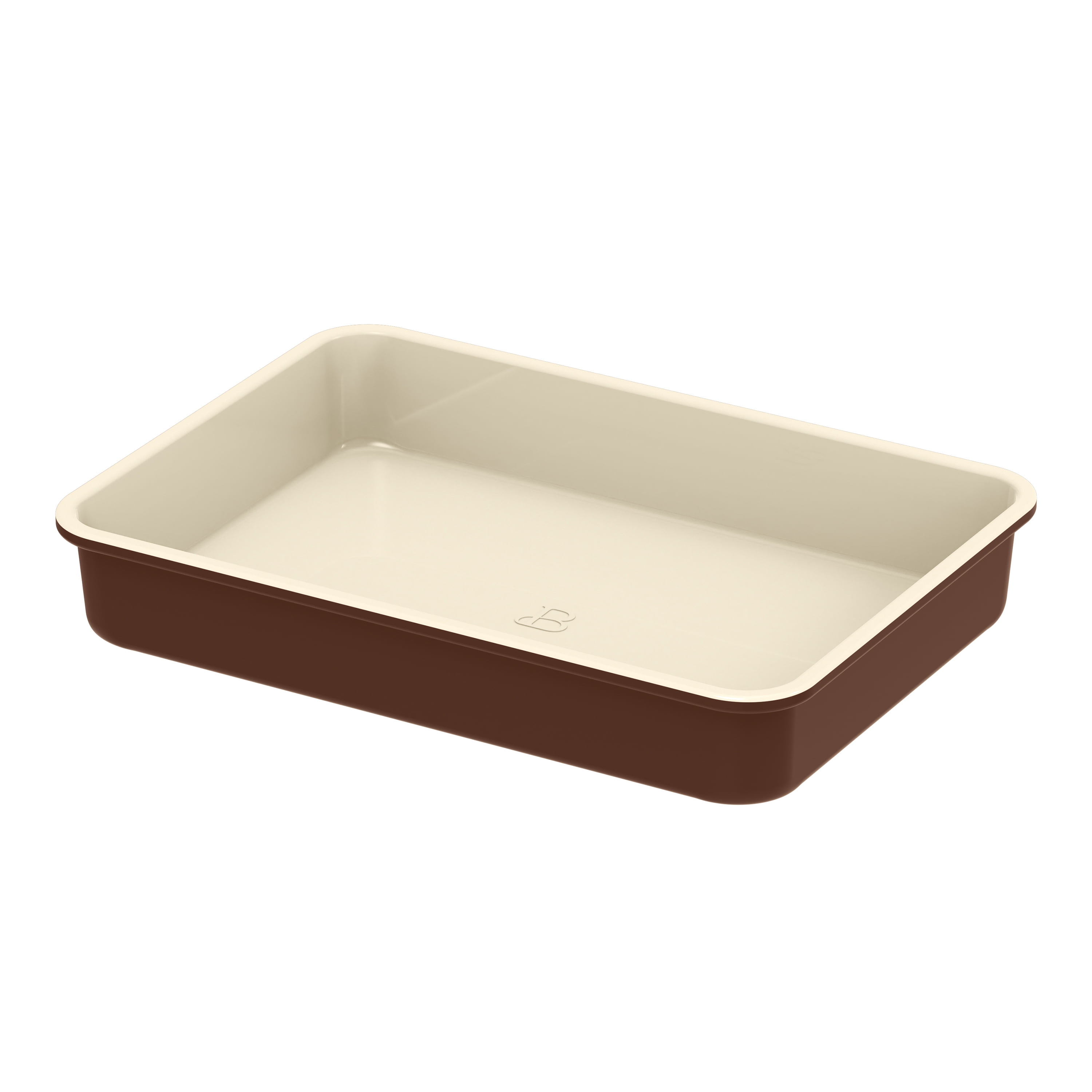 Beautiful 3-Piece Nonstick Metal Bakeware Set with Baking Sheet, 9" x 13" Cake Pan & Cooling Rack, Chocolate Brown by Drew Barrymore