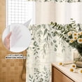 thumbnail image 4 of No Hook Shower Curtain, Fall Green Pumpkins Shower Curtains for Bathroom with See Through Top Window, Thanksgiving Eucalyptus Flowers Vintage Waterproof & Washable Bath Curtain Stand Up Stall 36"x72", 4 of 9
