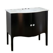Bellaterra Home 36.6 in Single sink vanity-wood-black