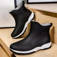 thumbnail image 6 of XIMIN Men's Rubber Rain Boots Short Boots Lightweight Waterproof Boots Heels Non-Slip Rubber Sole Fishing Casual Shoes Outdoor Walking Water Shoes Ankle Boots (39, Black), 6 of 7