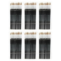Charles Leonard Water Color Paint Brushes, #7 - 3/4" Camel Hair, Black Handle, 12 Per Set, 6 Sets