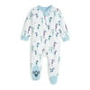 Burt's Bees Baby Newborn Baby Boy Organic Sleep 'N Play Footed Pajamas (NB-9M)