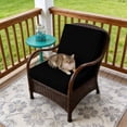 thumbnail image 4 of Outdoor Patio Cushion Covers 4 Pack Black Patio Chair Cushion Covers with Ties and Zipper Solid Color Waterproof Outdoor Seat Cushion Covers for Patio Furniture 20"x18", 4 of 9