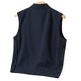 thumbnail image 4 of WTOBBY Winter Light Luxury Fashion Fleece Vest for Men, Sleeveless Waistcoat Jacket in Solid Color, Warm Casual Layering Piece for Cold Weather Style,Navy S, 4 of 4