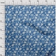 thumbnail image 3 of oneOone Viscose Chiffon Blue Fabric Tropical Craft Projects Decor Fabric Printed By The Yard 42 Inch Wide, 3 of 5