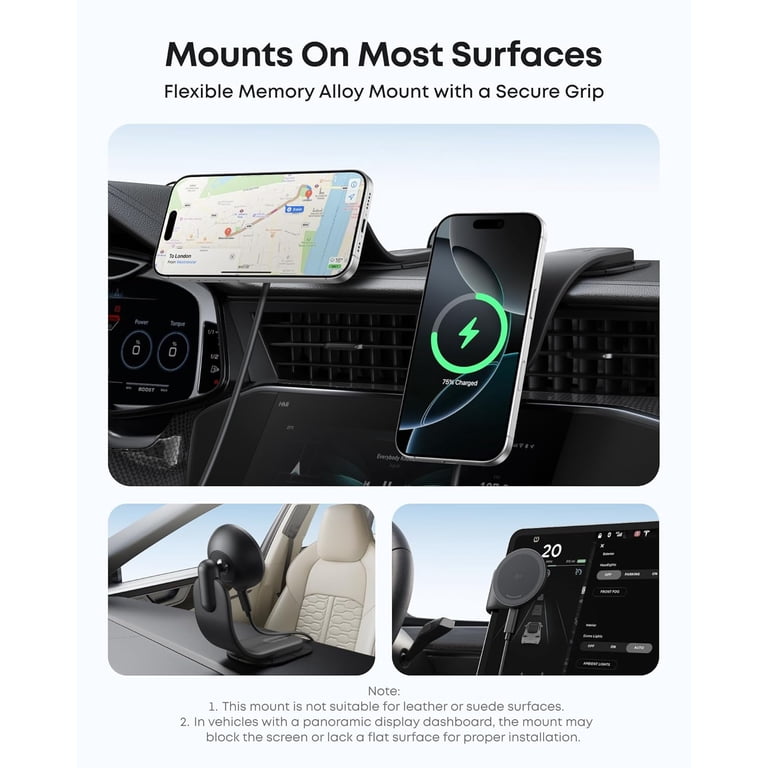 Anker Nano Magnetic Wireless Car Charger, 360° Adjustable Mount